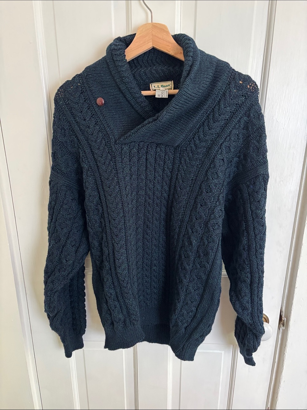 Vintage LL Bean 100% Wool Sweater - Made in Ireland - Men’s M